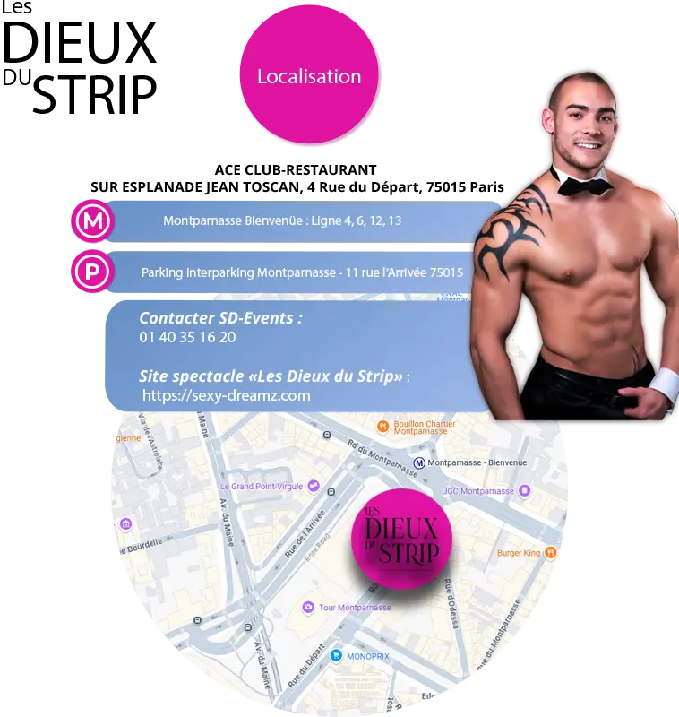 Lieux & Adresses diner spectacle chippendales les dieux du strip à Paris